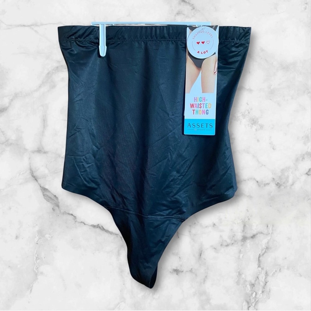 Assets Black High-Waisted Thong